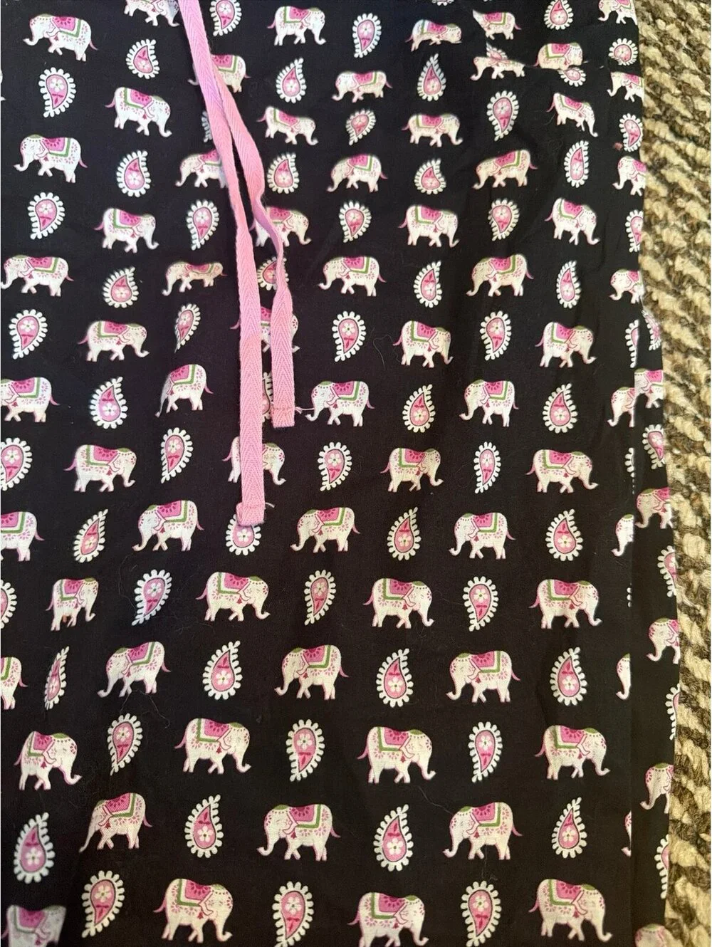 NWT Vera Bradley Pink Elephant Pajama Pants Womens Medium